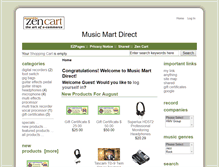 Tablet Screenshot of musicmartdirect.com